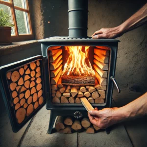 Top-Down-Methode - Kamin von oben anzünden