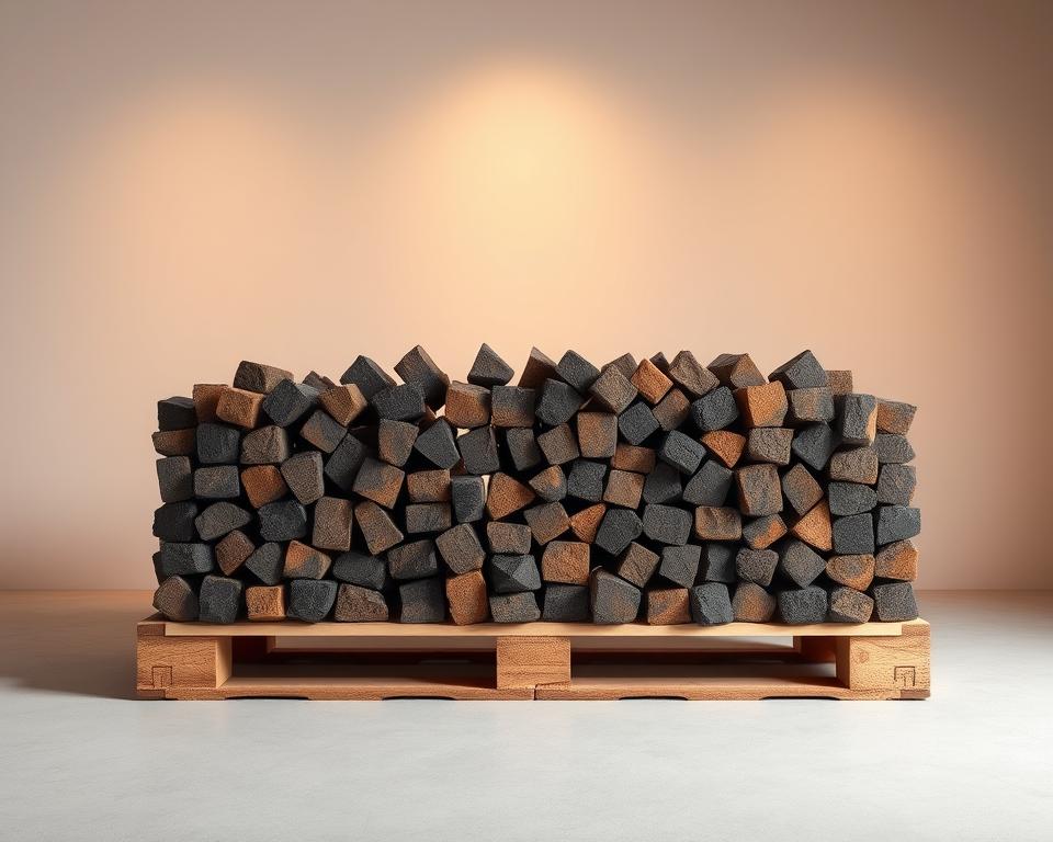 Braunkohlebriketts Lagerung