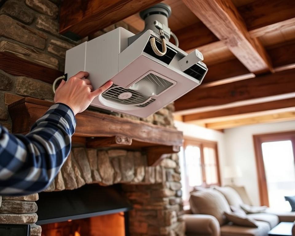 Ofenventilator Installation