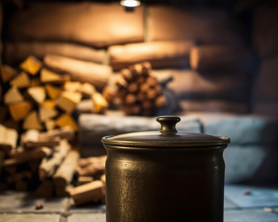 Sichere Lagerung von Kaminasche