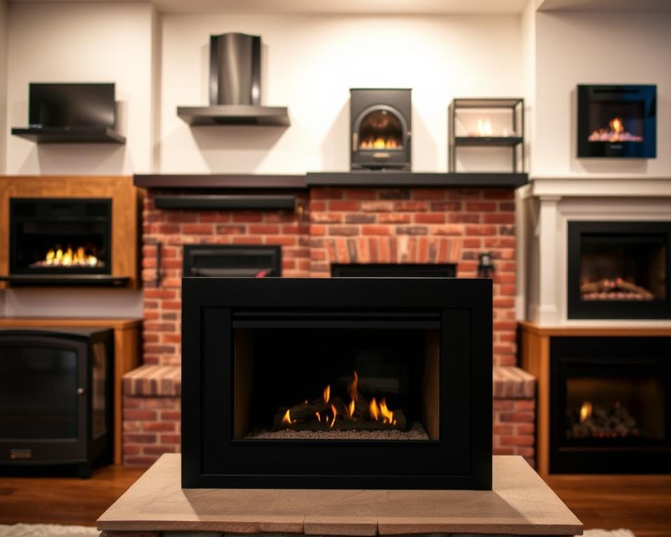 Verschiedene Kamintypen