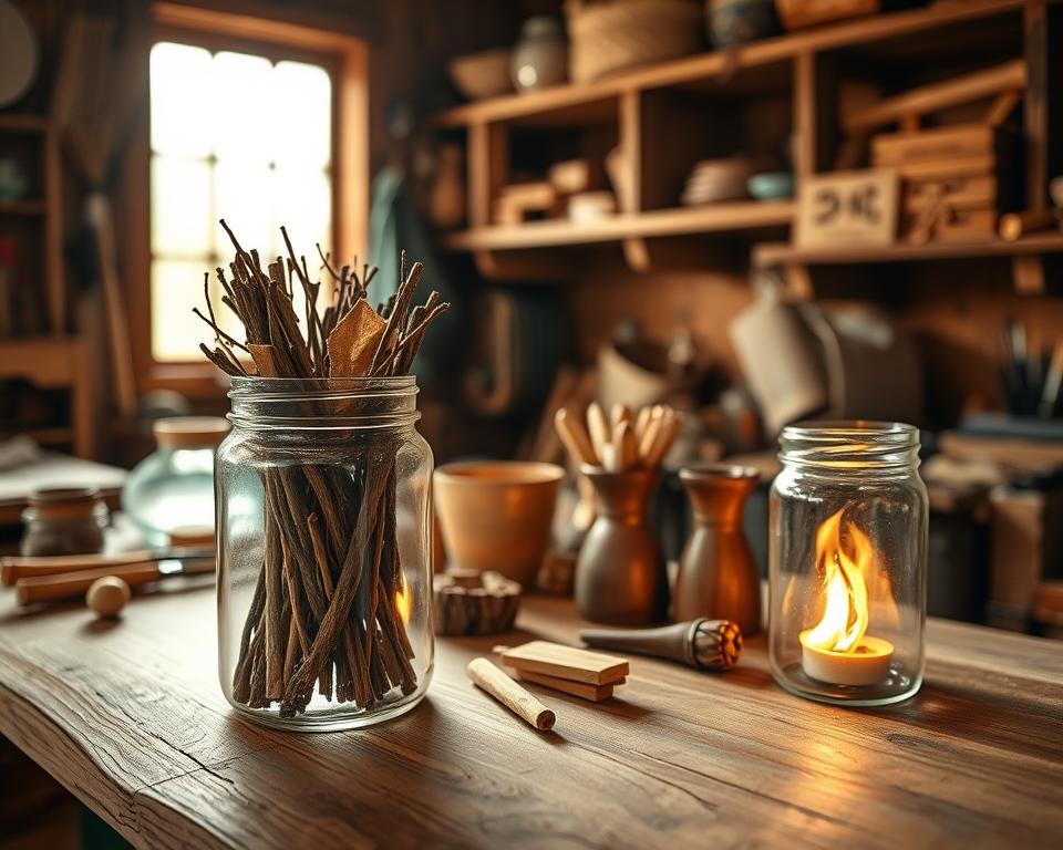 Kaminanzünder Lagerung