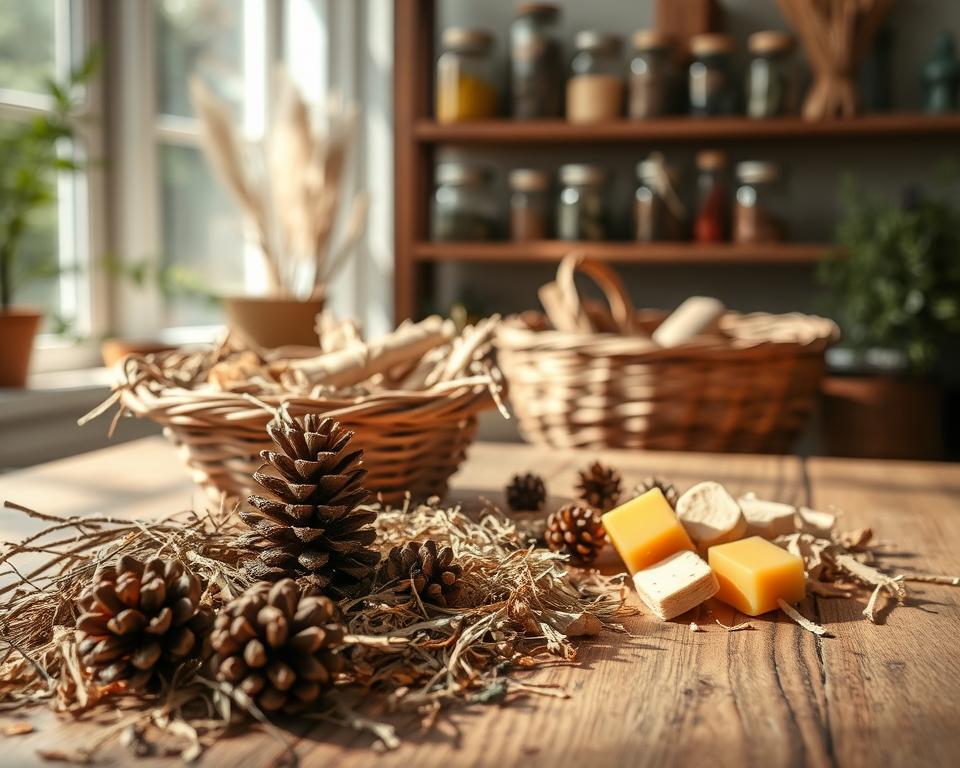 Nachhaltige Anzünder Rohstoffe